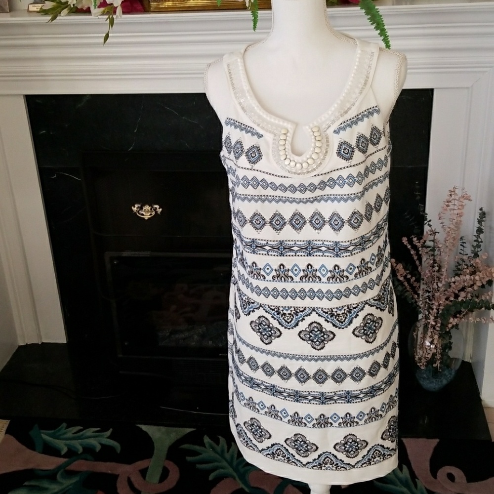 WHBM Sleeveless Dress with beading